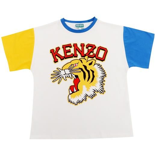 Kenzo t-shirt bianca con stampa