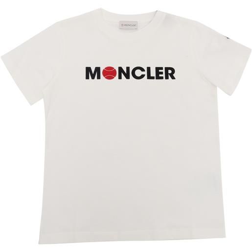 Moncler Enfant t-shirt bianca con stampa