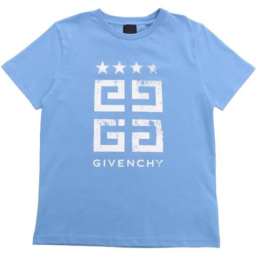 Givenchy Kids t-shirt azzurra con logo