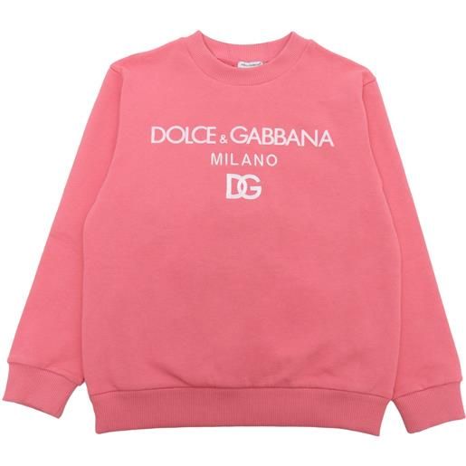 Dolce & Gabbana Junior felpa rosa d&g
