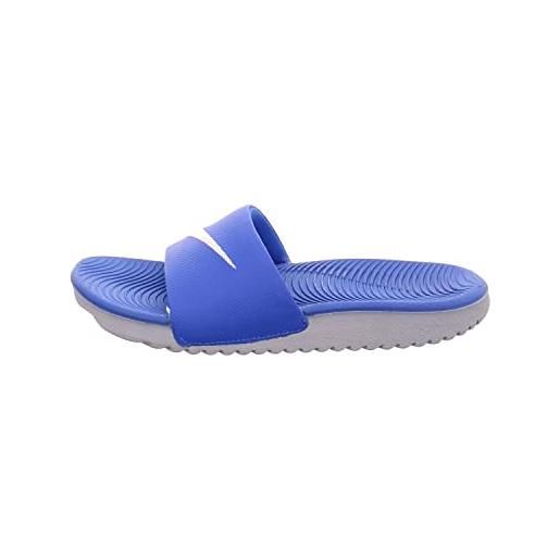 Nike kawa slide (gs/ps), scarpe da spiaggia e piscina, blu (hyper cobalt/white 400), 33.5 eu