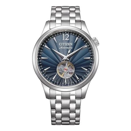 Citizen nh9131-73l - orologio automatico da uomo, colore: argento/blu
