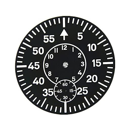TECKEEN 38.9 mm quadrante nero orologio verde luminoso quadrante movimento per quadrante di ricambio, 6 o'clock for eta 6498