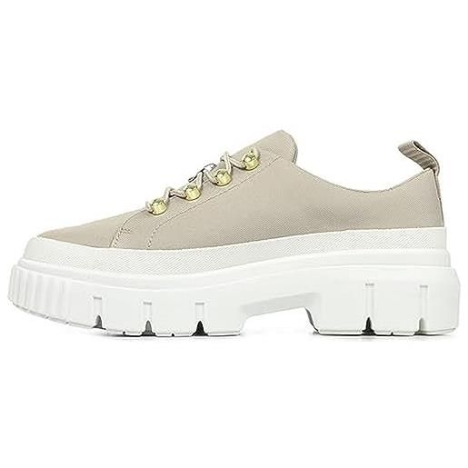 Timberland greyfield fabric ox, scarpe da ginnastica donna, blanc de blanc, 42 eu