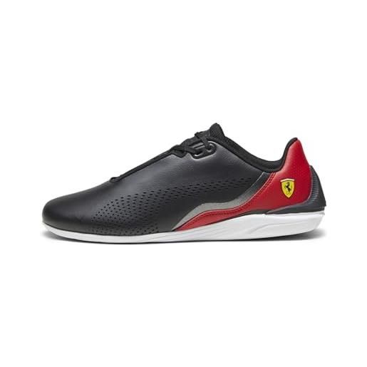 PUMA unisex scarpe da motorsport scuderia ferrari drift cat decima, black-rosso corsa-white, 48 eu
