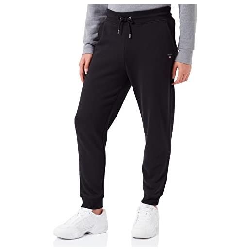 GANT original sweat pants, pantaloni eleganti da uomo uomo, nero ( black ), xl