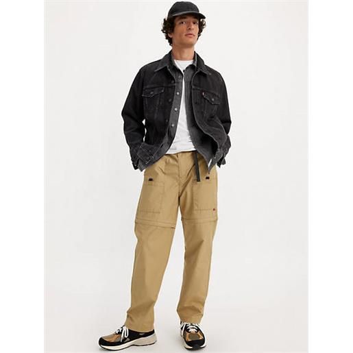 Levi's pantaloni utility zip off khaki / british khaki x non stretch ripstop
