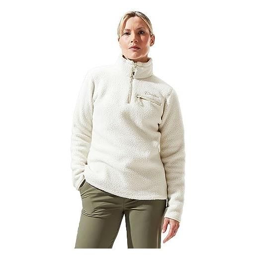 Berghaus darria half zip giacca di pile per donna, bianco, 44