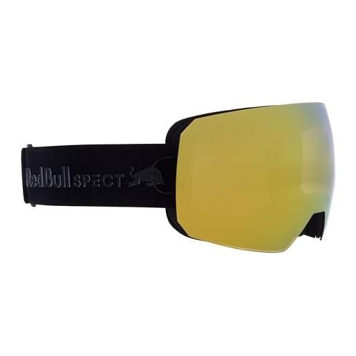 Red Bull Spect Eyewear chute-01 - occhiali da sci da uomo, colore nero/marrone con specchio dorato, taglia l