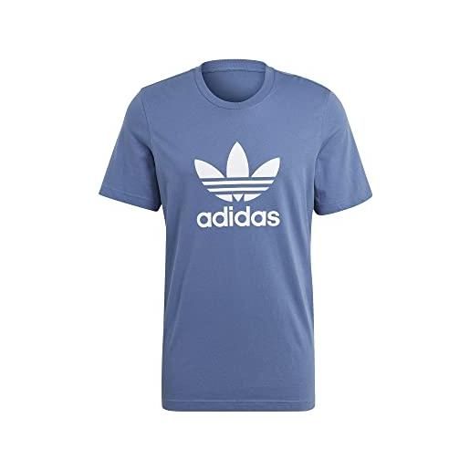 adidas trefoil t-shirt (manica corta), crew blue/white, l menù