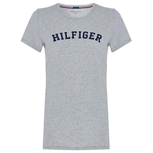 Tommy Hilfiger ss tee print top pigiama, weiß (white 100), small donna
