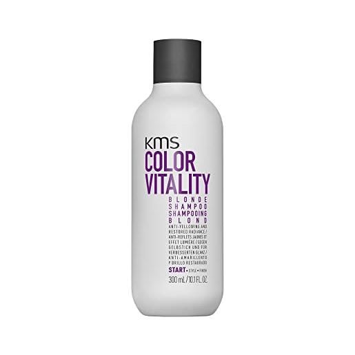 KMS colorvitality, shampoo per capelli biondi naturali, schiariti o con colpi di sole, 300ml