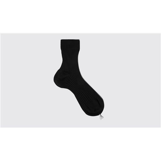 Scarosso black cotton ankle socks black - cotton
