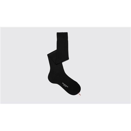 Scarosso black cotton knee socks nero - cotone