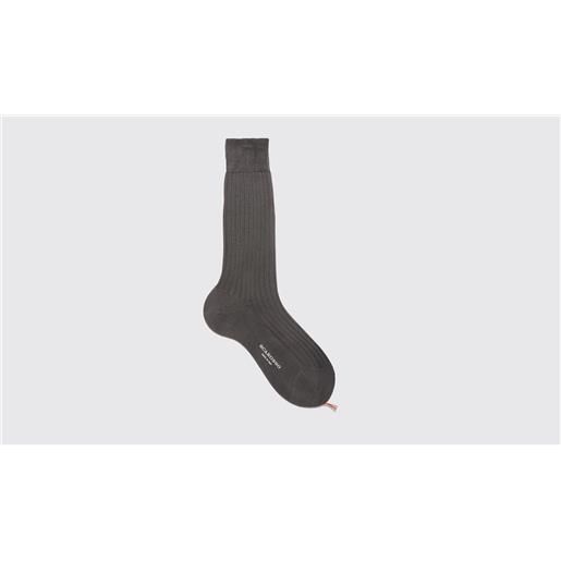 Scarosso grey cotton calf socks grigio - cotone