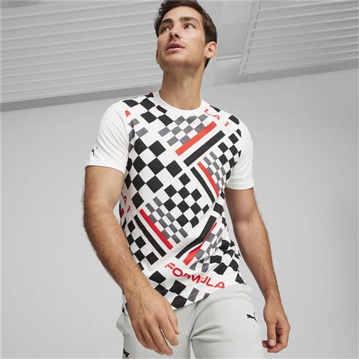 PUMA t-shirt con stampa integrale f1 ess motorsport da, bianco/altro