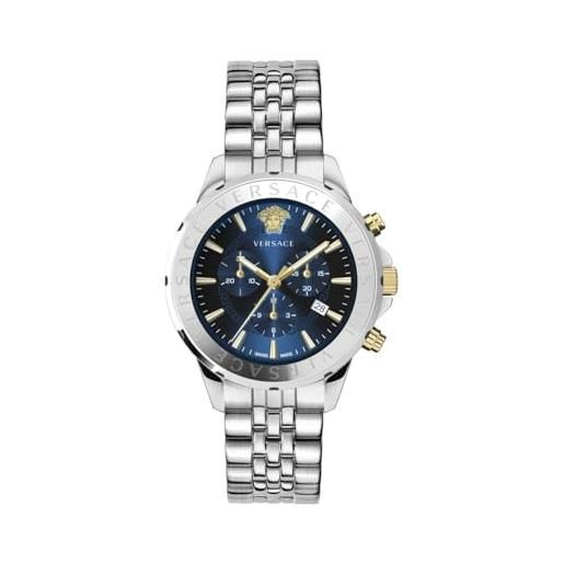 Versace vev601923 chrono signature heren horloge 44 mm