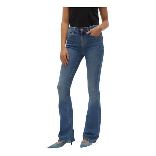 Vero moda vmflash mr flared jeans li347 noos, media blu denim, (xl) w x 32l donna