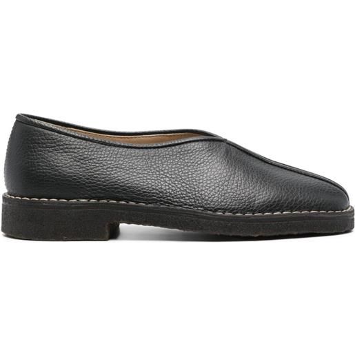 LEMAIRE slippers con cuciture a contrasto - nero