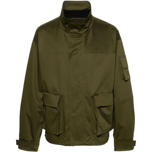 MSGM giacca cargo con ricamo - verde