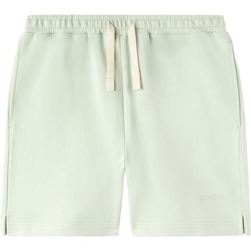 Palm Angels shorts sportivi con ricamo - verde