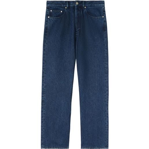 Palm Angels jeans dritti con stampa - blu