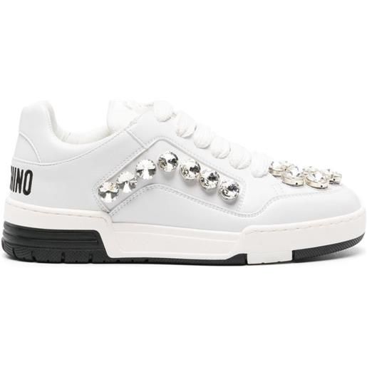 Moschino sneakers con cristalli - bianco