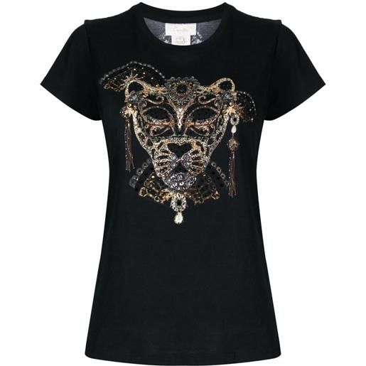 Camilla t-shirt con stampa grafica - nero