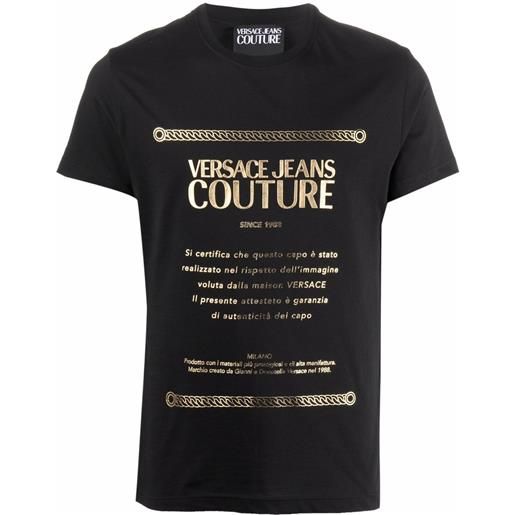Versace Jeans Couture t-shirt con stampa - nero