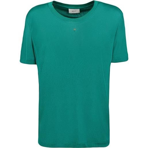 Bally t-shirt con applicazione - verde