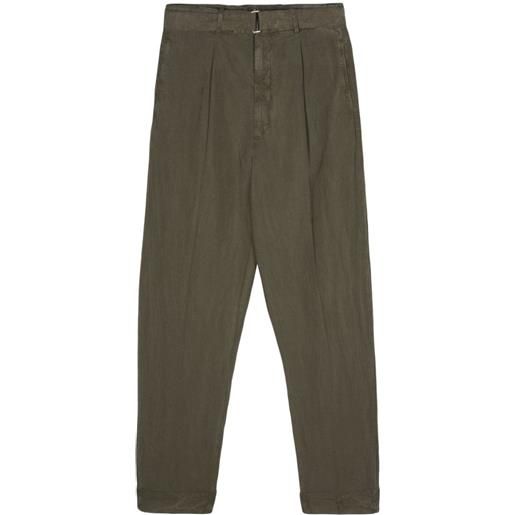 Officine Generale pantaloni crop hugo - verde