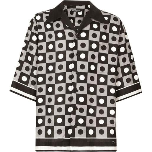 Dolce & Gabbana camicia con stampa geometrica - nero