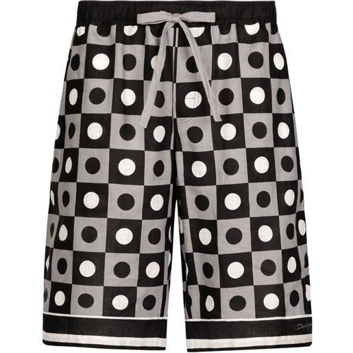 Dolce & Gabbana shorts con stampa geometrica - nero