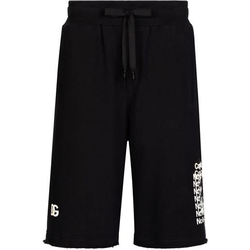 Dolce & Gabbana shorts sportivi con stampa - nero