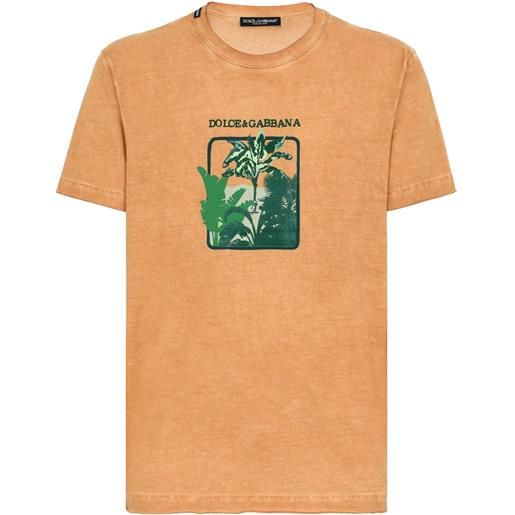 Dolce & Gabbana t-shirt con stampa - arancione