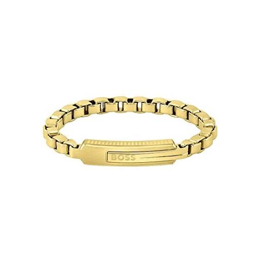 BOSS jewelry braccialetto a catena da uomo collezione orlado disponibile in yellow gold m