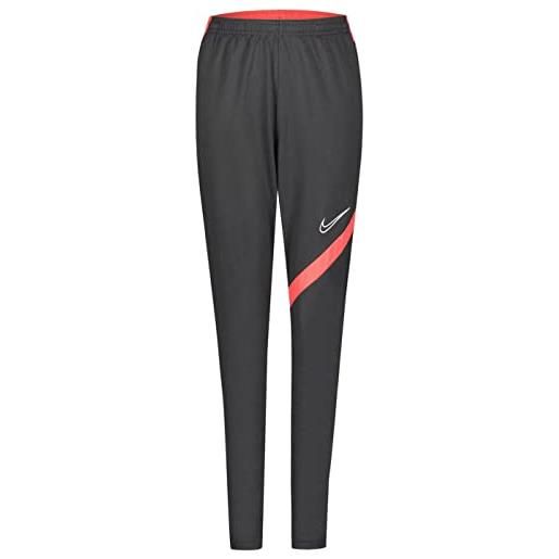 Nike df academy pro pantaloni anthracite/bright crimson/whit m