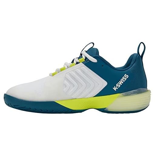 K-Swiss ultrashot 3, scarpe sportive uomo, bianco blu verde, 46 eu
