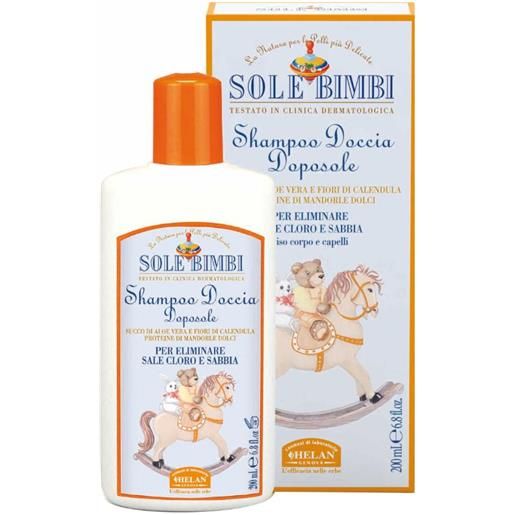 HELAN COSMESI Srl helan sole bimbi shampoo doccia doposole 200ml - delicata pulizia e idratazione dopo il sole