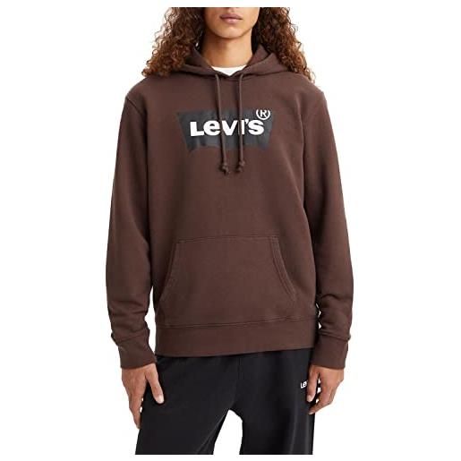 Levi's standard graphic sweatshirt, felpa con cappuccio uomo, hot fudge, xxl