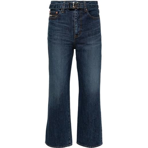 sacai jeans svasati crop - blu