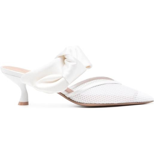 Malone Souliers mules marie con fiocco 45mm - bianco