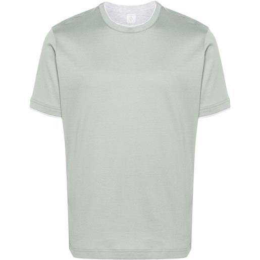 Eleventy t-shirt con design a strati - verde