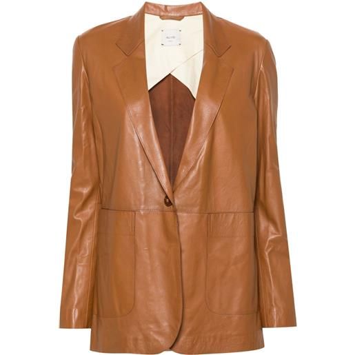 Alysi giacca con effetto stropicciato - marrone