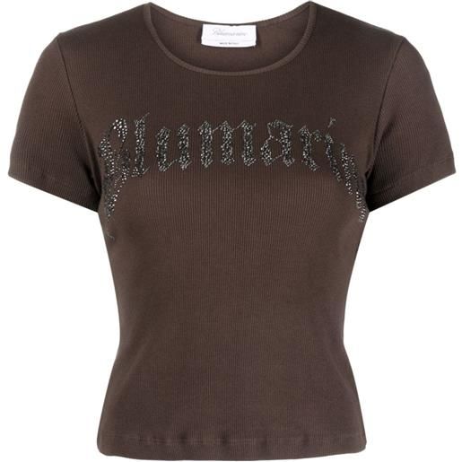 Blumarine t-shirt con logo - marrone