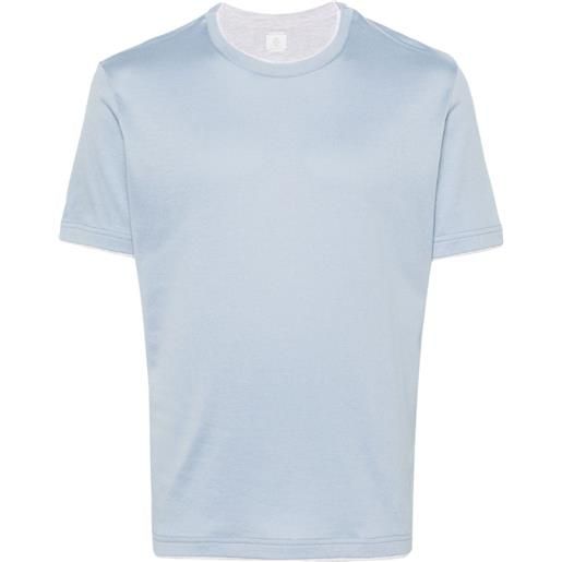 Eleventy t-shirt con design a strati - blu