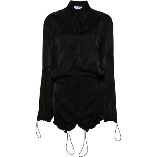 The Attico abito corto con effetto jacquard - nero