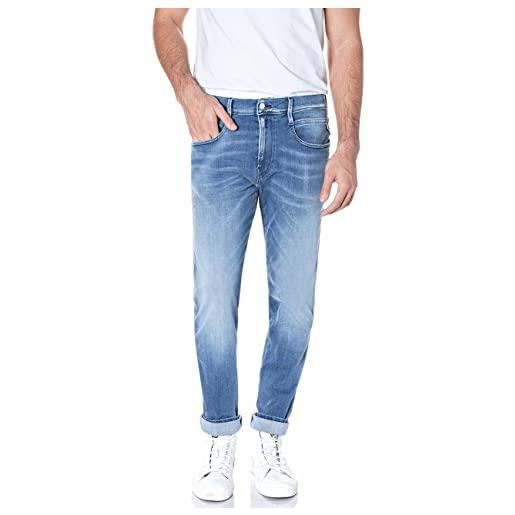 REPLAY m914y anbass hyperflex white shades, jeans uomo, light blue 010, 32w / 32l