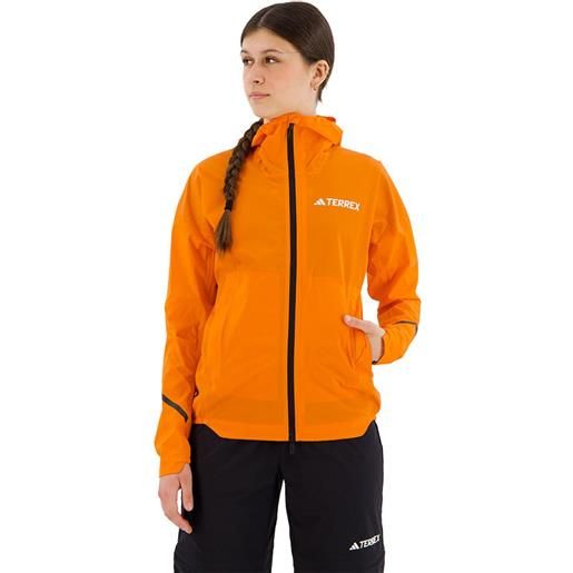Adidas xperior light rain dry jacket arancione xl donna