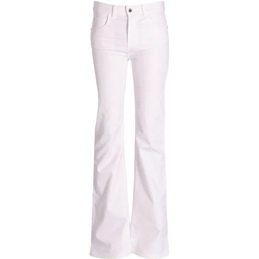 Emporio Armani jeans svasati con applicazione logo - bianco